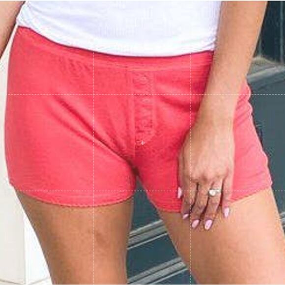 PJ SALVAGE XL Red Elastic Waist Sleep Lounge Bottoms Pajama Shorts NWT B44 - Picture 1 of 7